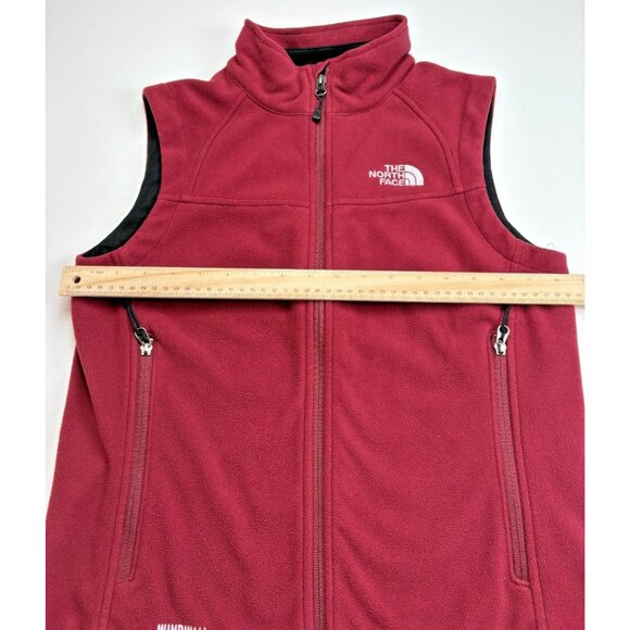 The North Face WindWall Fleece Vest Womens Medium Red Maroon Full Zip Outdoor M - Picture 4 of 5